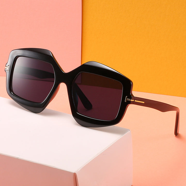 Bold Patterned Hexagonal Sunglasses Stornfield
