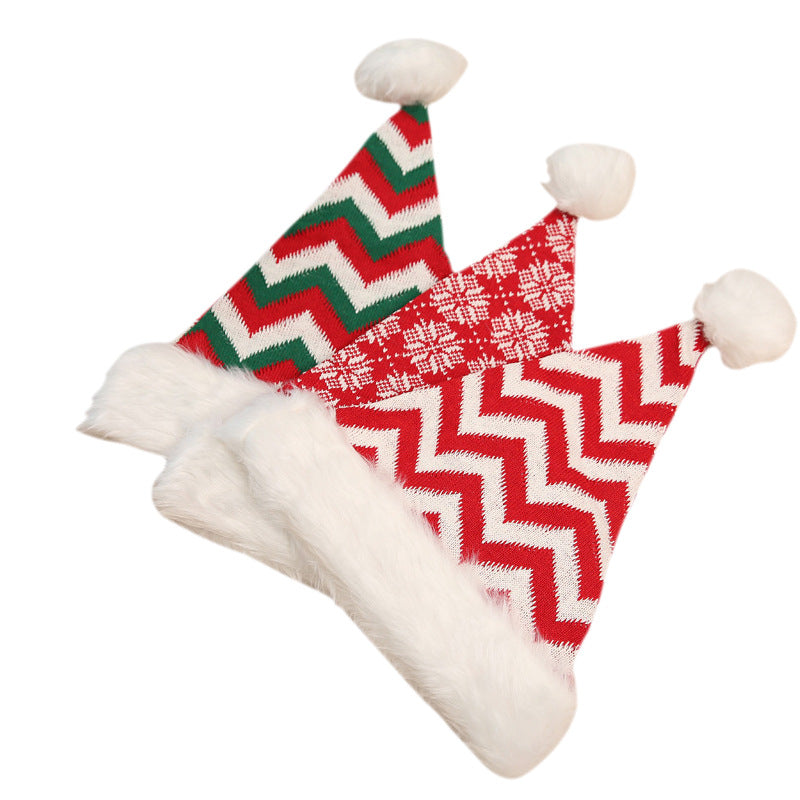 Festive Christmas hat with plush trim