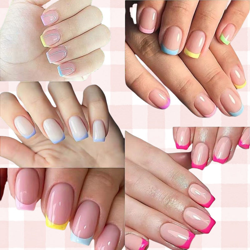 Artificial Nail Set with Colorful Accented Tips Stornfield
