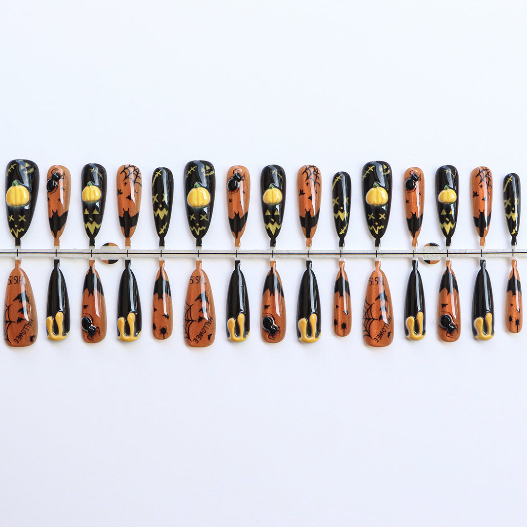 Thematic Halloween Press-On Nails Stornfield
