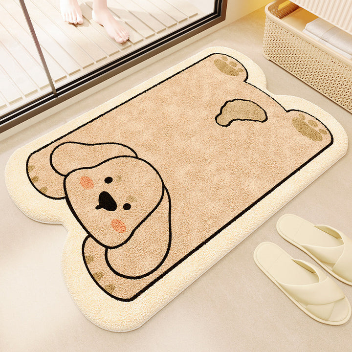 Cute Puppy Shaped Bath Mat