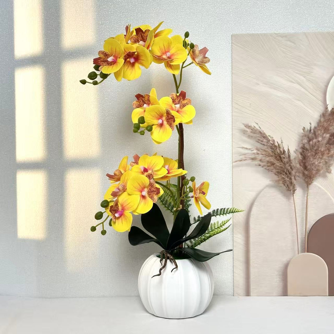 Elegant Artificial Orchid Arrangement for Indoor Display