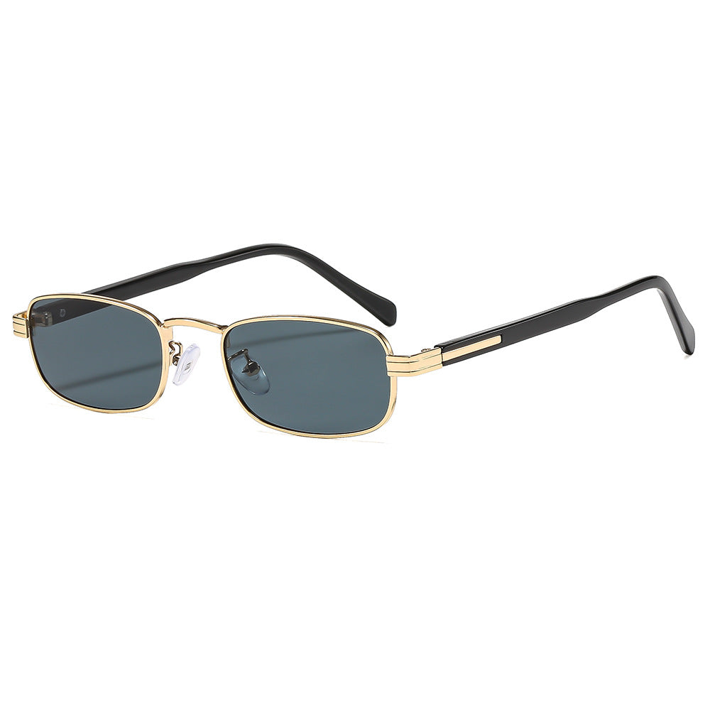 Ladies fashionable sunglasses with stylish metal frame and orange lenses Stornfield