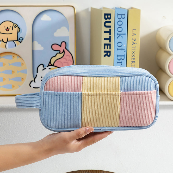 Stylish Textured Zippered Pencil Case Stornfield