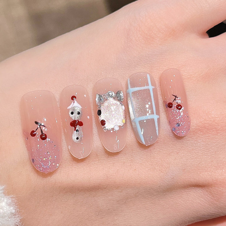 Elegant Nail Art Extensions with Pearl Accents Stornfield