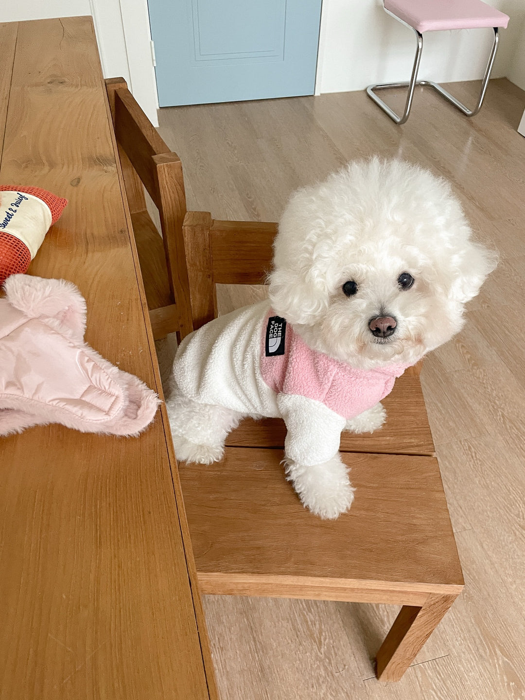 Plush Sherpa Fleece Reversible Dog Hoodie Harness