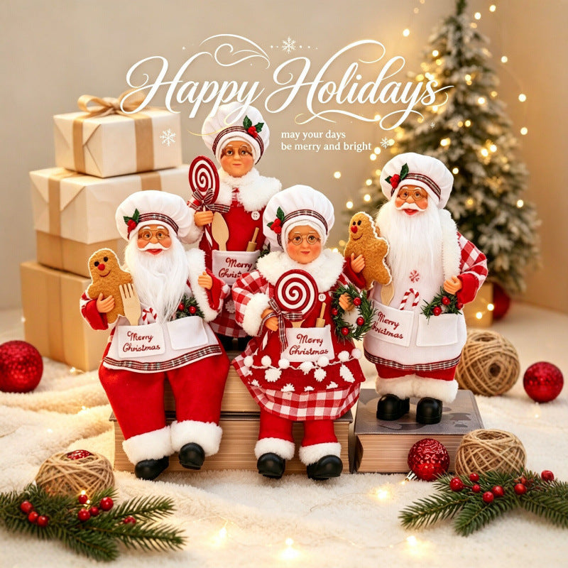 Nostalgic Santa Claus figure with gingerbread cookie mold Stornfield