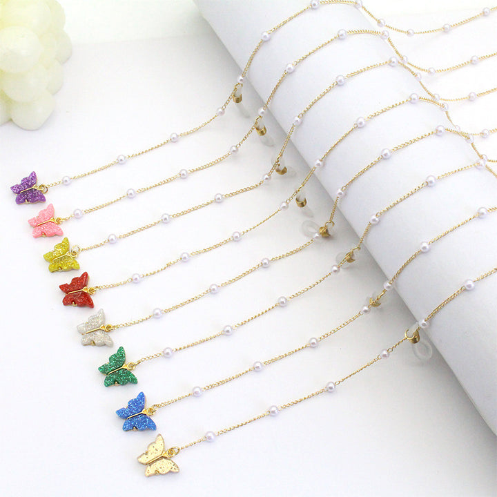 Butterfly-Embellished Eyewear Chain Stornfield