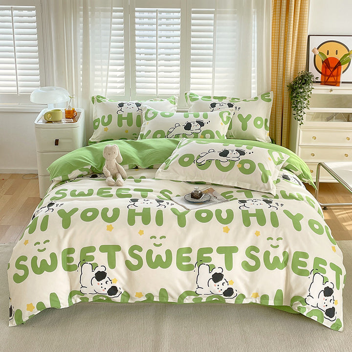 Whimsical Floral Pattern Bedding Set