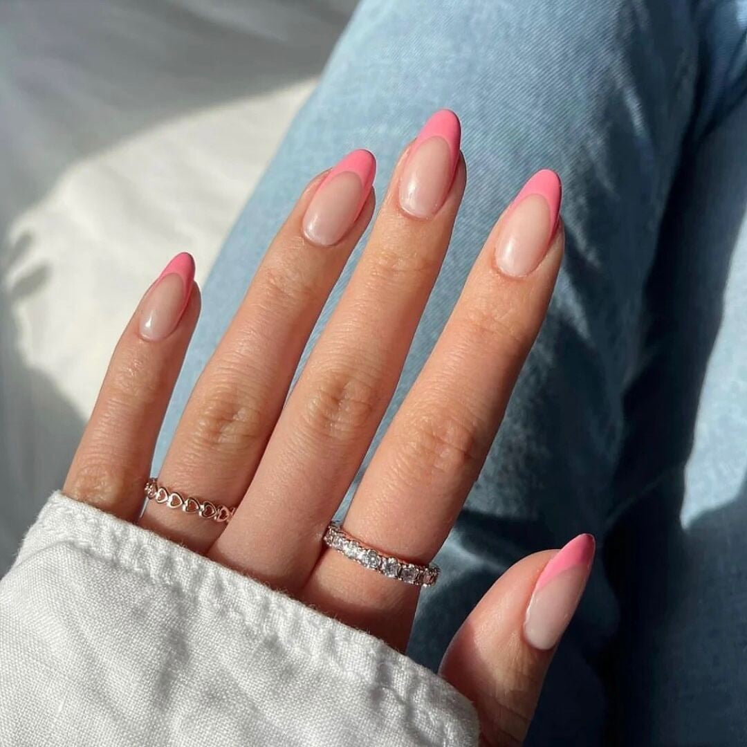 Elegant Stiletto French Tip Press-On Nails Stornfield