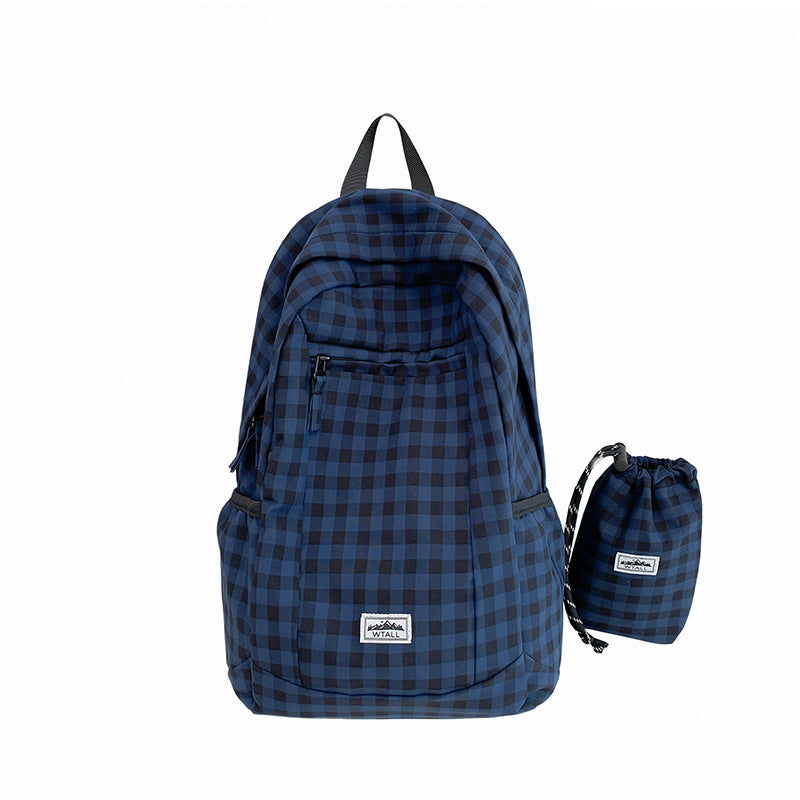 Casual Checkered School Backpack Stornfield