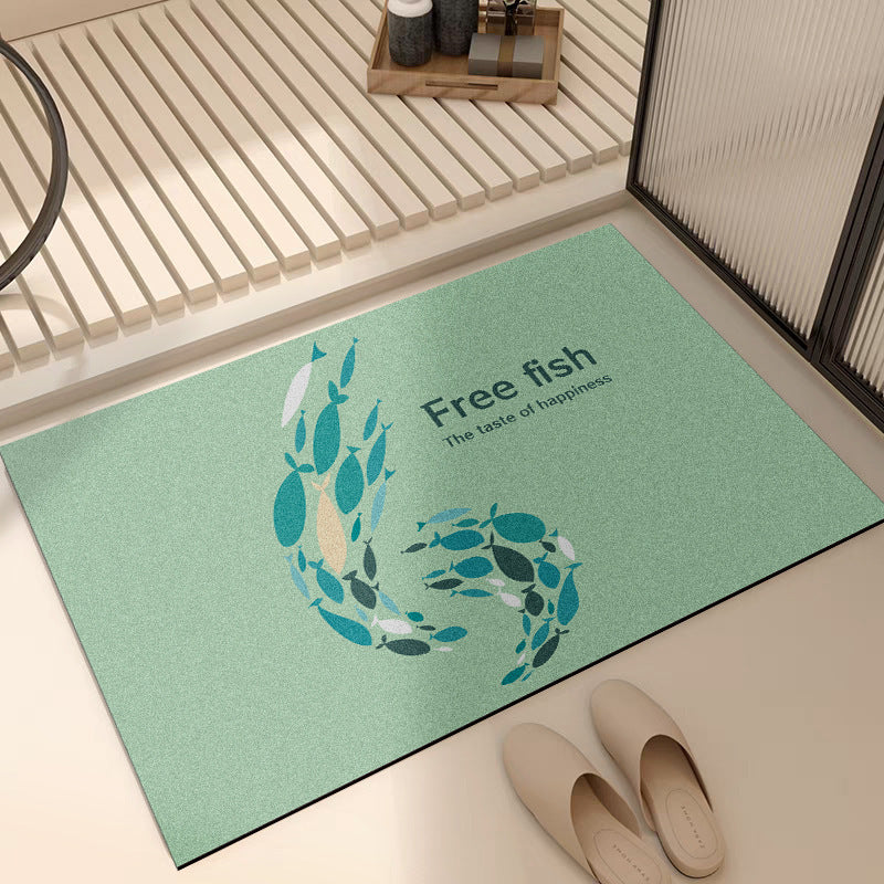 Soft Floral Bath Rug