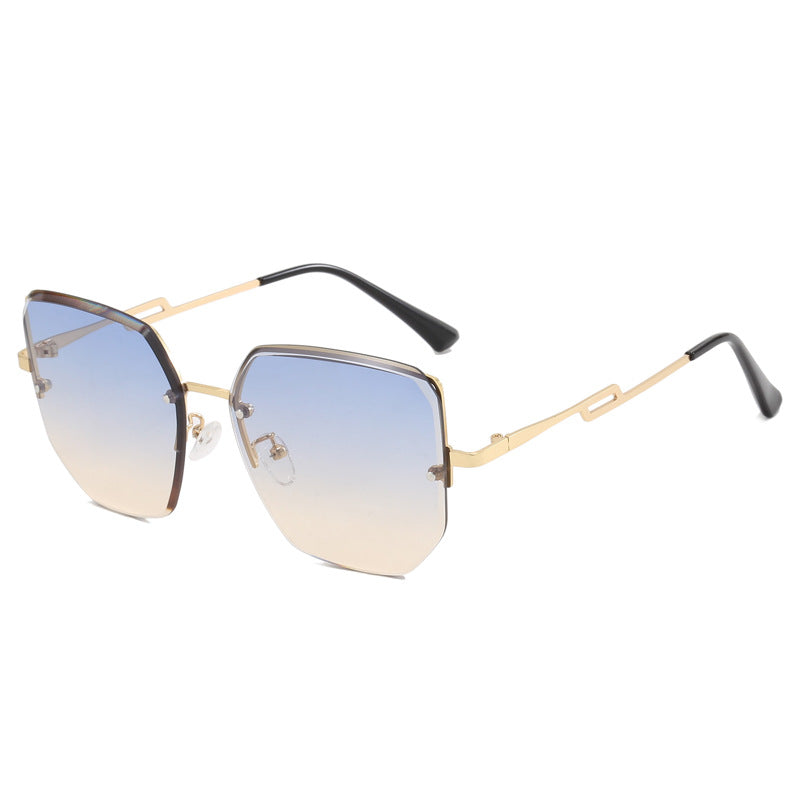 Women's geometric designer sunglasses with mirrored lenses Stornfield