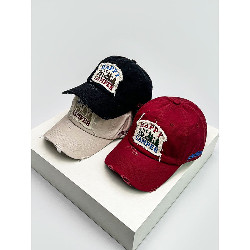 Men's Distressed Embroidered Camping Cap Stornfield