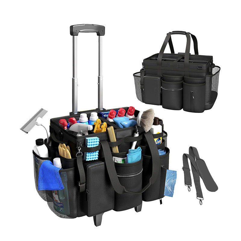 Multifunctional cleaning bag with roll and carry function Stornfield