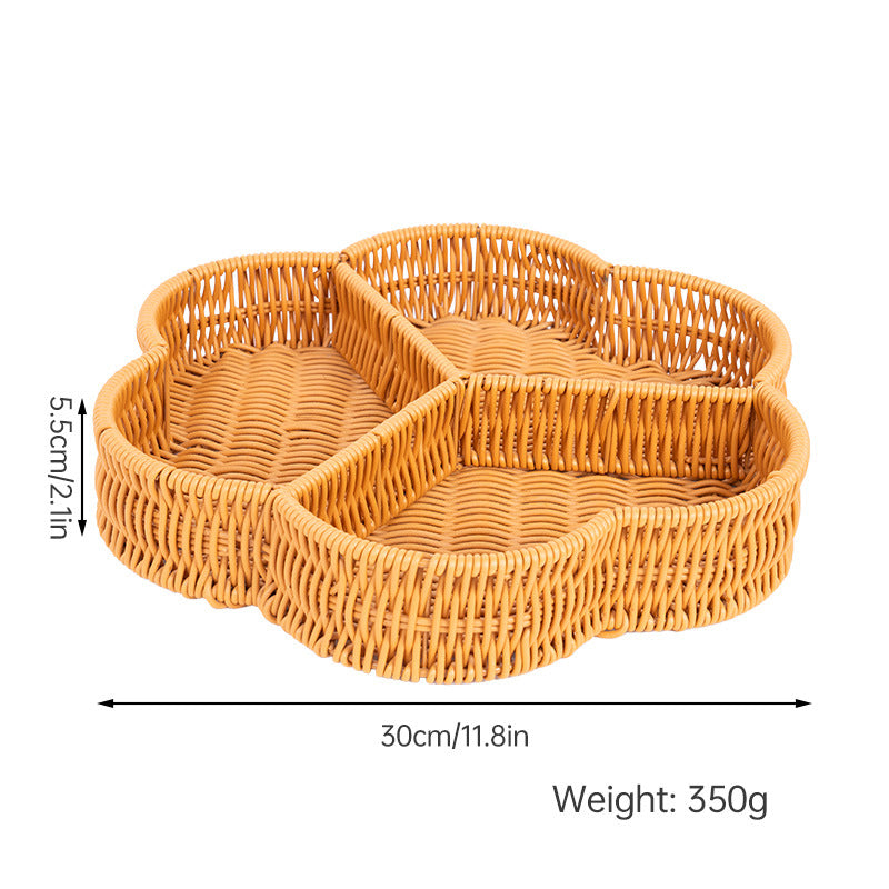 Decorative Wicker Snack Tray Stornfield