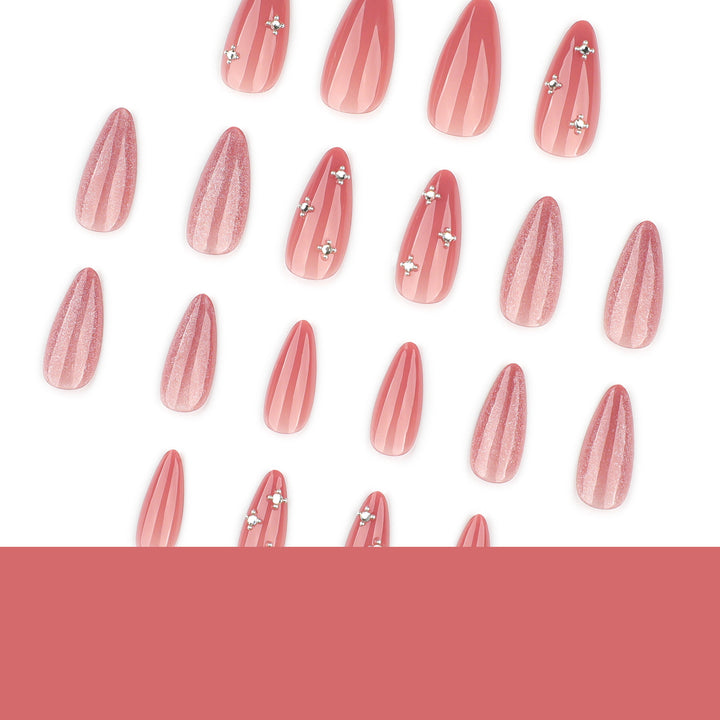 Artistic Nail Extensions with Glitter Design Stornfield