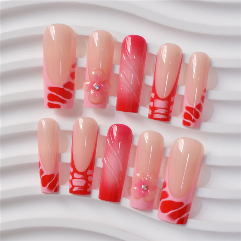 Decorative Floral Acrylic Press-On Nails Stornfield