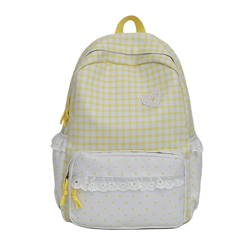 Whimsical Gingham Pattern Backpack Stornfield