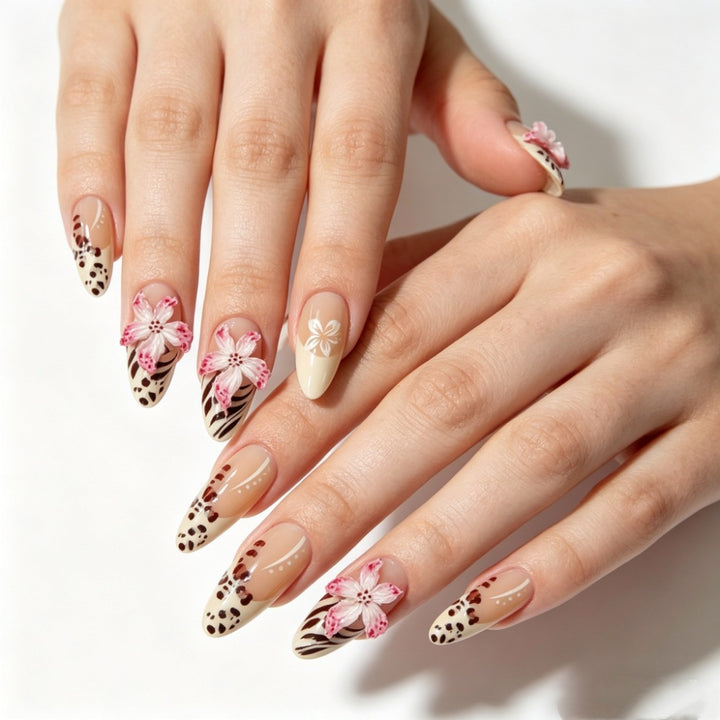 Creative Art Nails with Floral and Animal Motifs Stornfield
