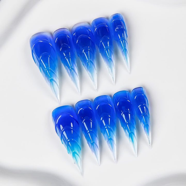 Artistic Ombre Stiletto Nail Tips