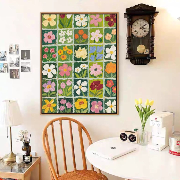 Colorful Floral Motif Canvas Art Print Stornfield