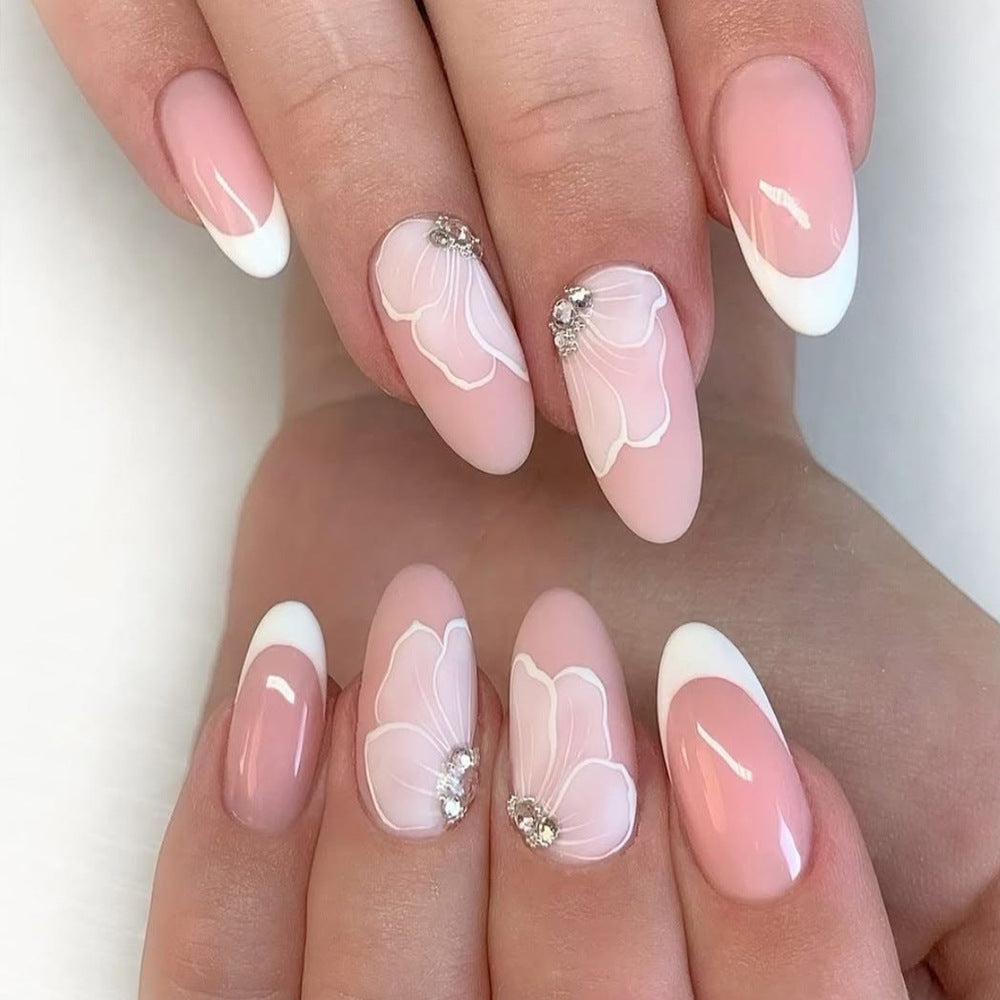 Elegant Floral Accent Press-On Nails Stornfield 1787370496
