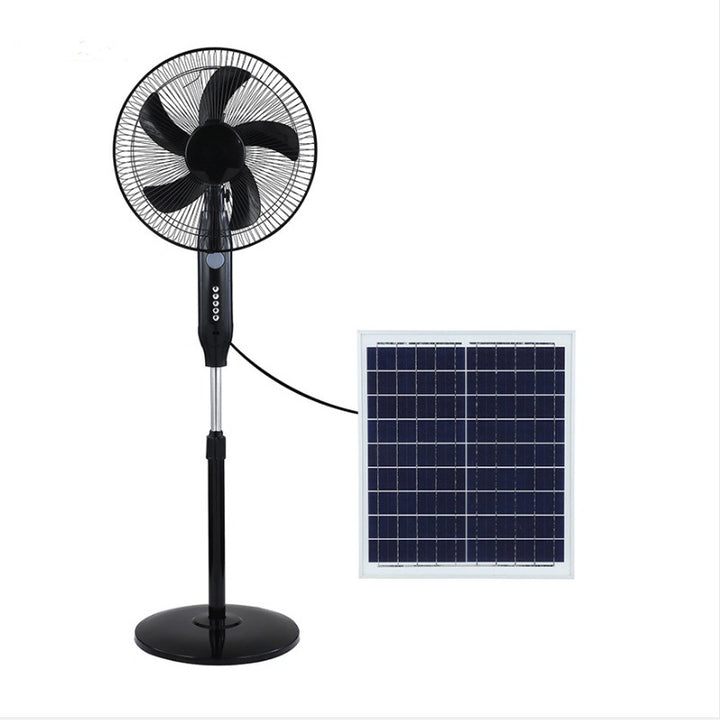 Unisex Solar Powered Stand Fan with Adjustable Tilt Angle and Efficient Fan Blades Stornfield