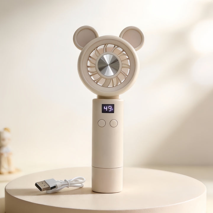 Portable handheld fan with animal ears and digital display Stornfield