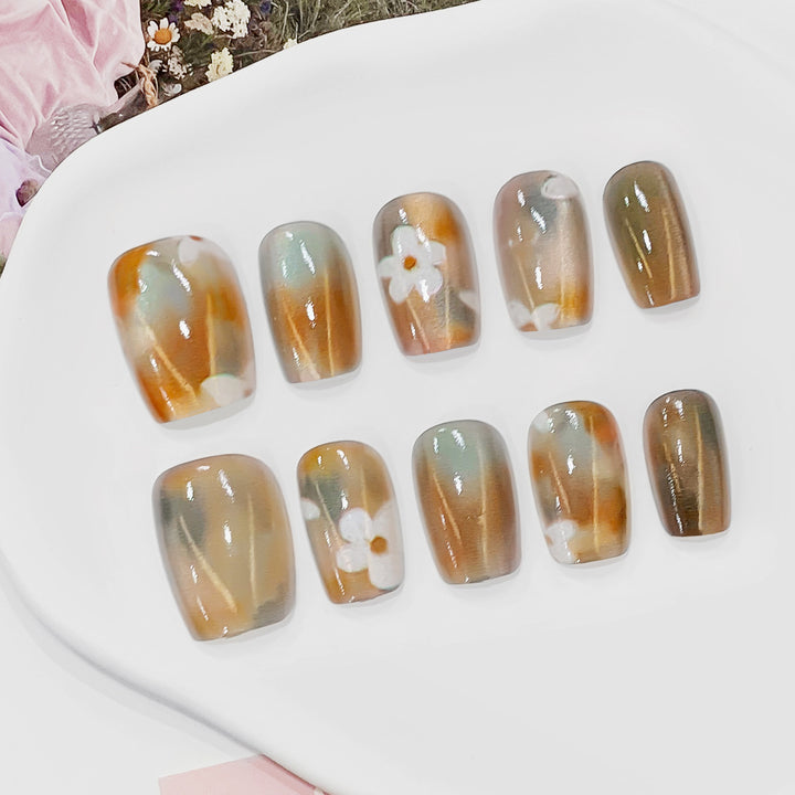 Artificial nail tips with flower design Stornfield