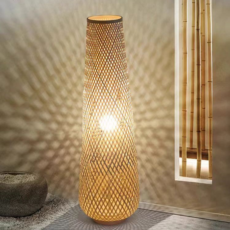 Artistic Rattan Floor Lamp