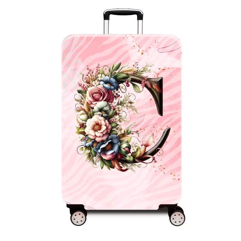 Ladies hard shell suitcase with luxurious floral design Stornfield