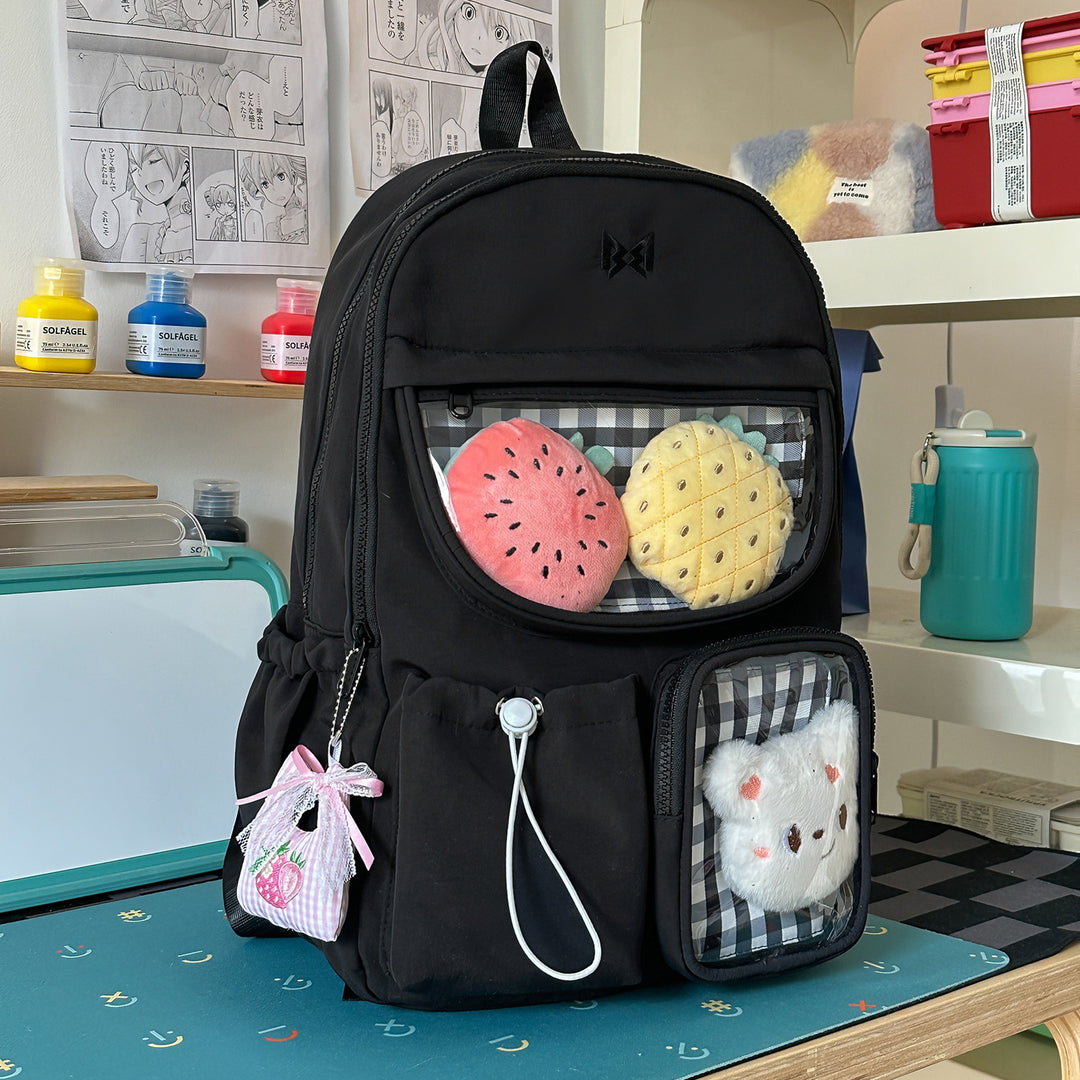 Functional Gingham Print Backpack Stornfield