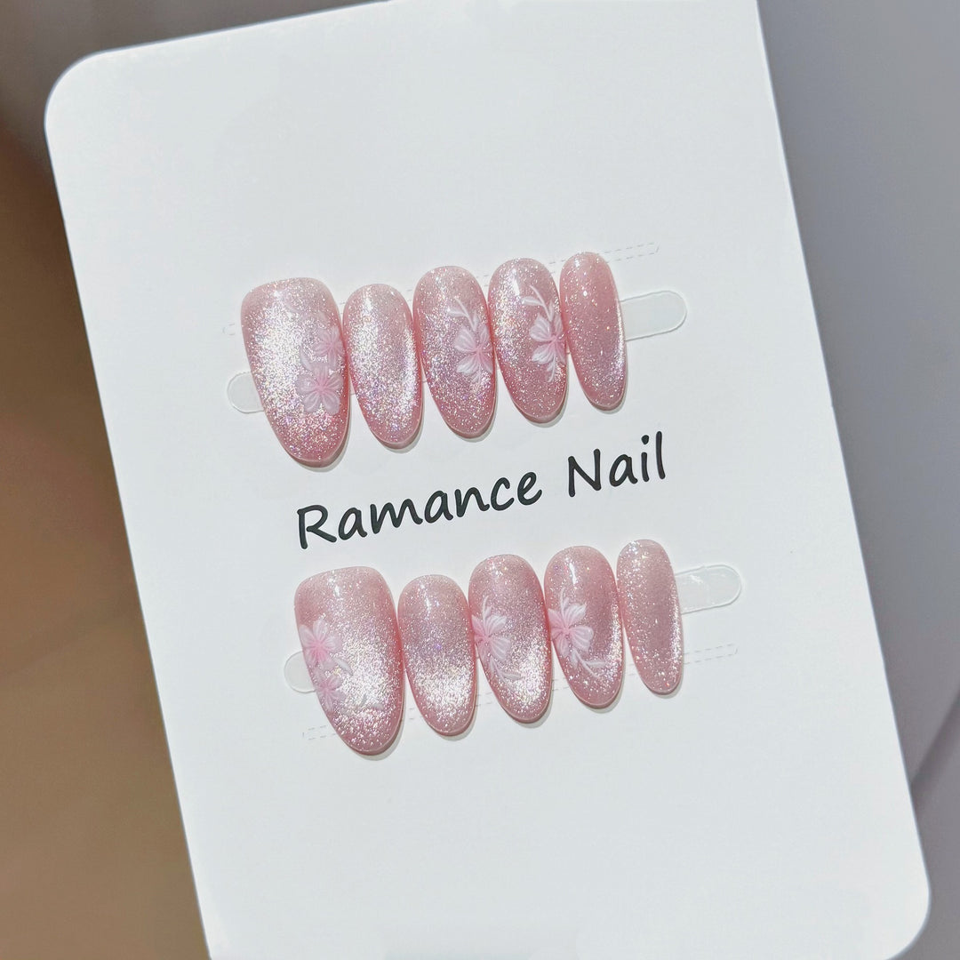 Floral Design Press-On Nail Set Stornfield