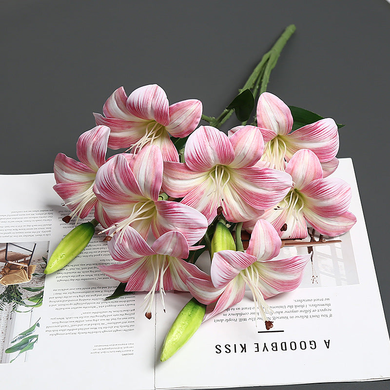 Realistic Lifelike Lily Flower Bouquet