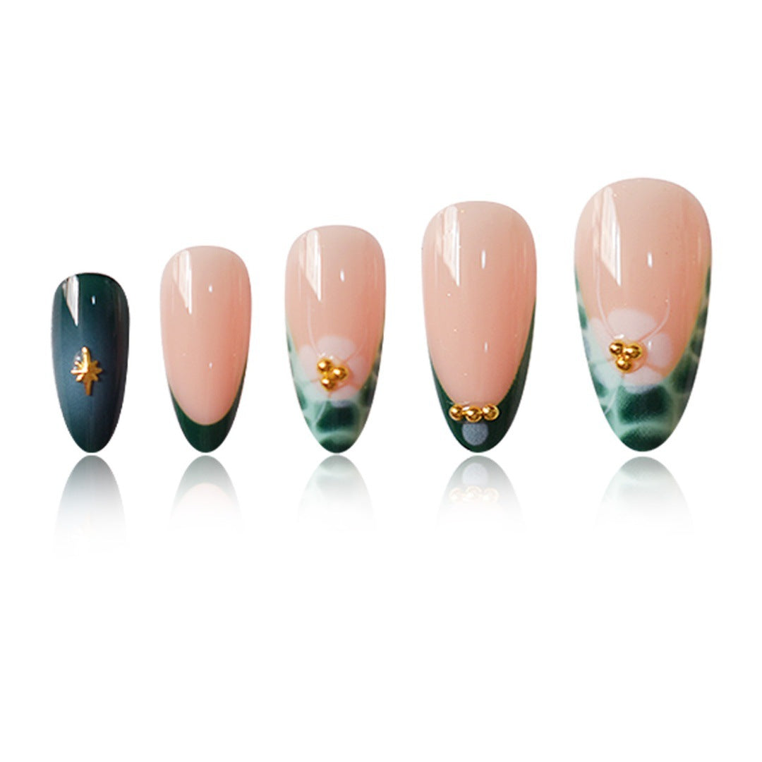 Artistic Floral and Geometric Press-On Nail Extensions Stornfield