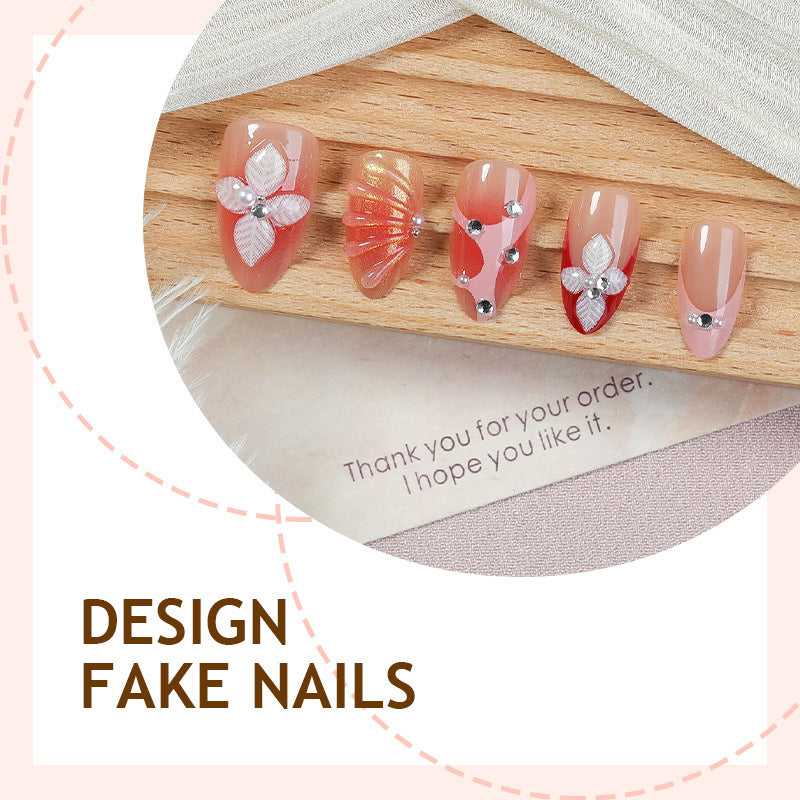 Creative nail art set with elegant flower designs and glitter accents Stornfield