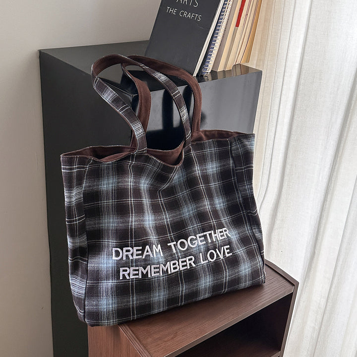 Plaid Patterned Tote Bag Stornfield