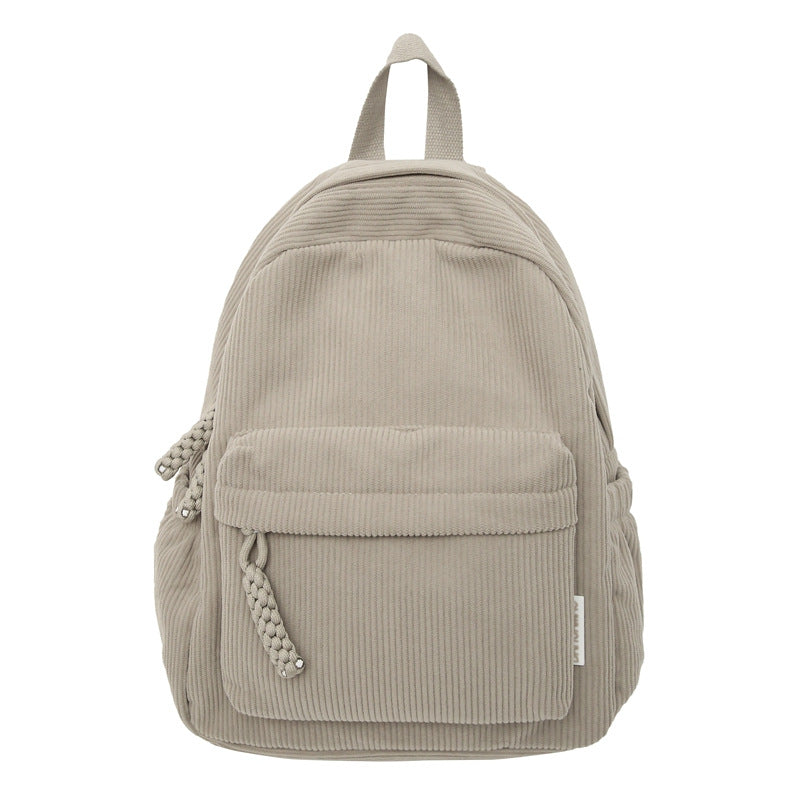 Corduroy Textured Mini School Backpack Stornfield