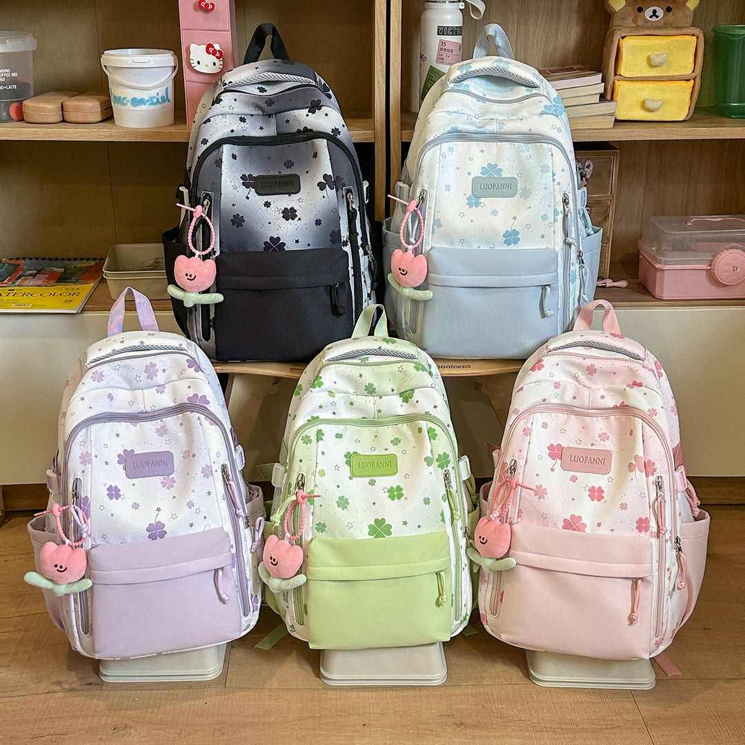 Stylish Floral Print Student Backpack Stornfield