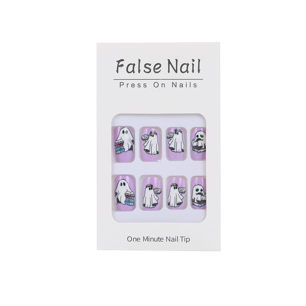 Artificial nails with playful ghost design Stornfield