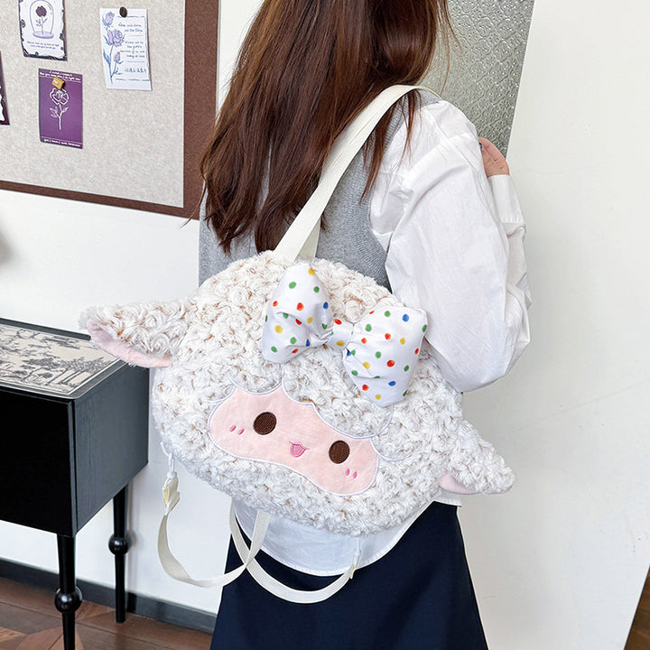 Plush Backpack with Cute Lamb Design Stornfield