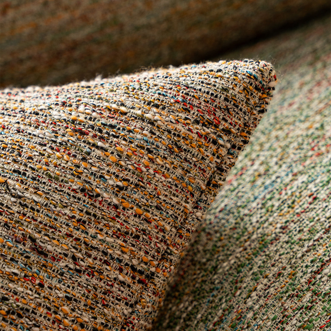 Woven square decorative pillow cover with mottled bouclé structure Stornfield