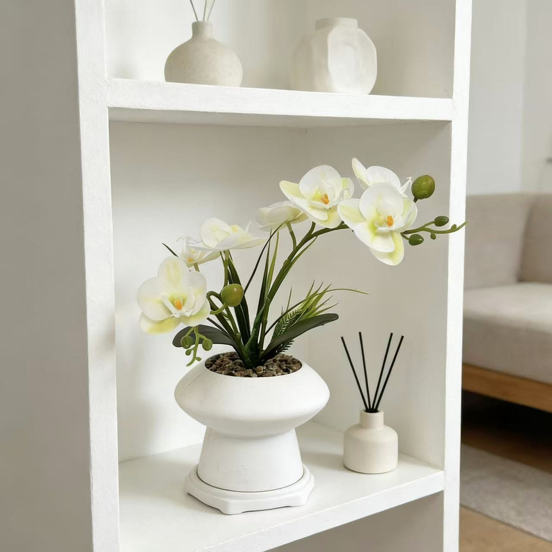 Elegant Artificial Orchid Floral Centerpiece