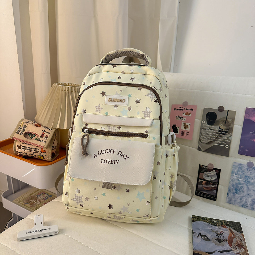 Multi-Pocket Backpack with Plush Charm Stornfield