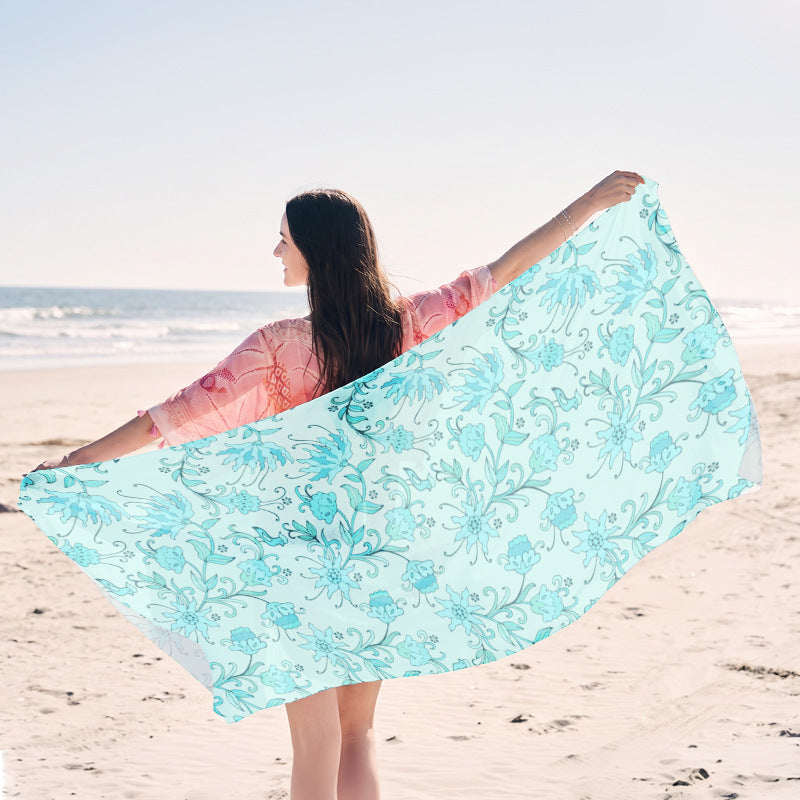 Light beach towel with creative jellyfish motif Stornfield