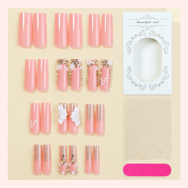 Elegant Decorative Press-On Nails Set Stornfield