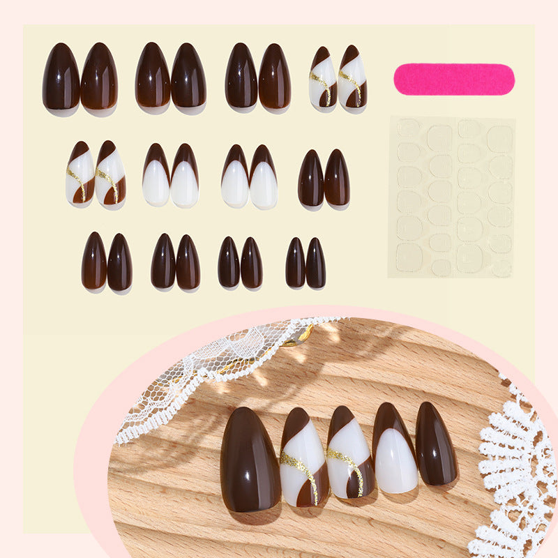 Premium Stylish Press-On Nail Set with Elegant Design Elements Stornfield