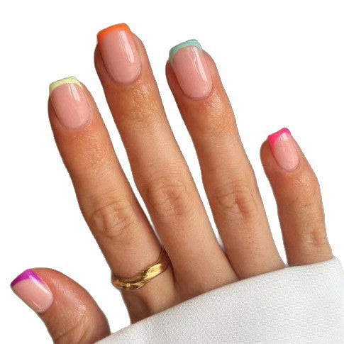 Classic French Tip Nail Enhancements Stornfield