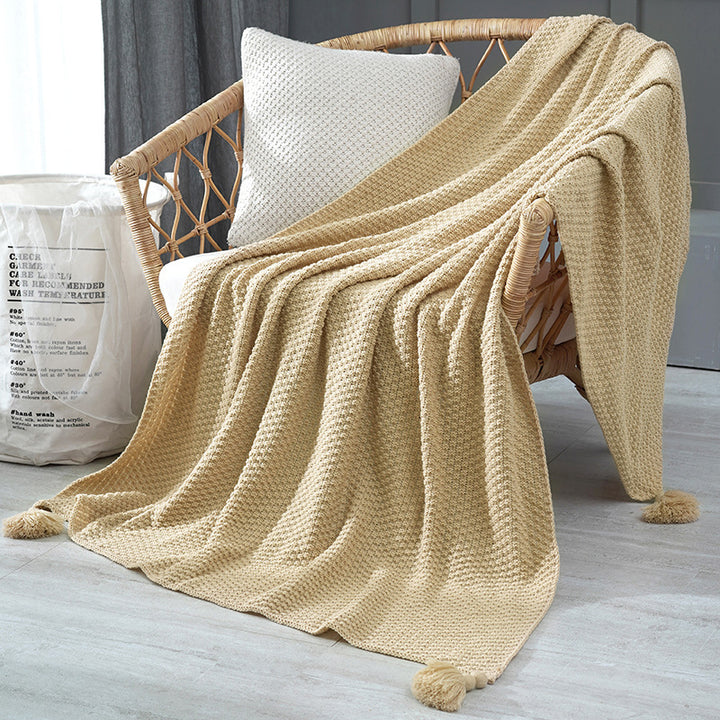 Ladies Elegant Waffle Structure Blanket Stornfield
